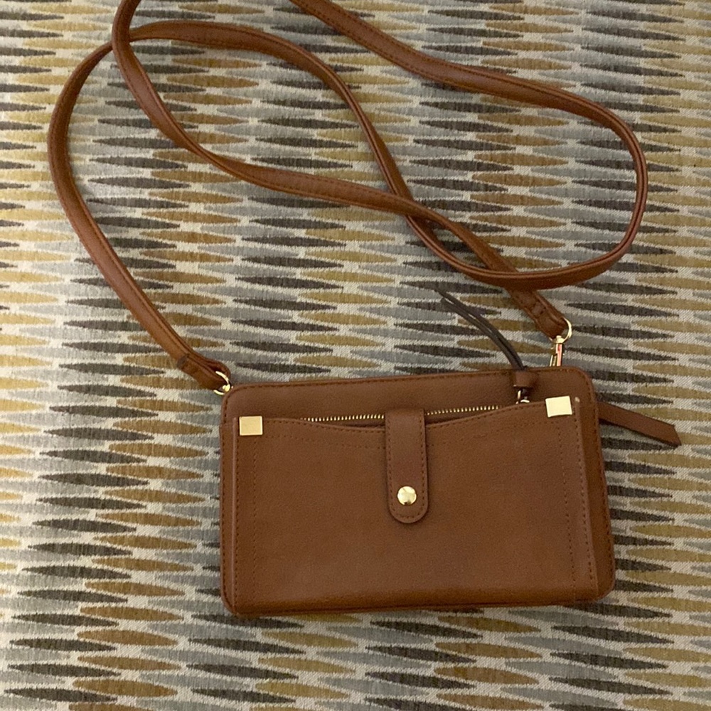 New Brown crossbody with long shoulder strap